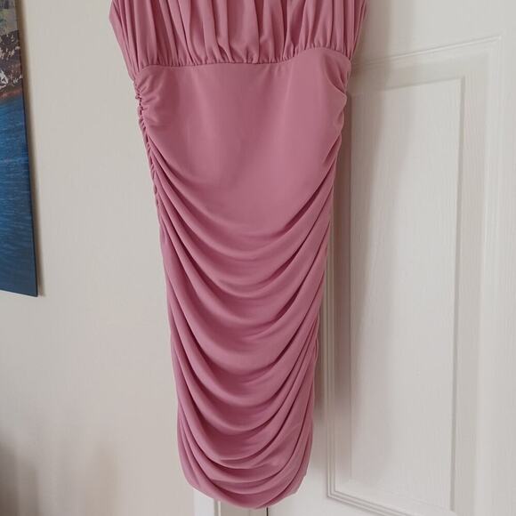 Lovers + Friends Juliana Ruched Pink Mini Dress S NWT - Picture 5 of 15